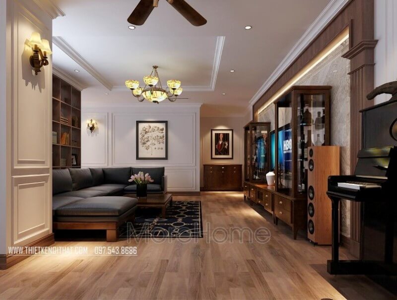 Tham khảo cách thiết kế nội thất chung cư 90m2 với 3 phòng ngủ