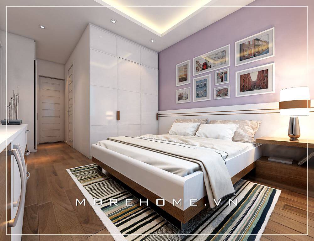 Các mẫu giường ngủ chung cư hiện đại đẹp được hoàn thiện bởi chuyên gia Morehome